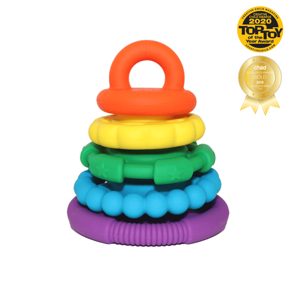 Rainbow Stacker and Teether Toy Jellystone Designs Rata and Roo