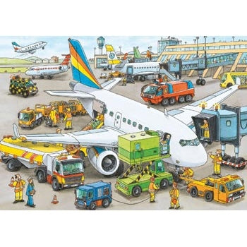 Ravensburger - Busy Airport Puzzle 35 Piece Ravensburger Rata and Roo