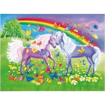 Ravensburger -Rainbow Horses 2 x 24 Piece Ravensburger Rata and Roo