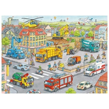 Ravensburger - Vehicles in the City Puzzle 100 Piece Ravensburger Rata and Roo