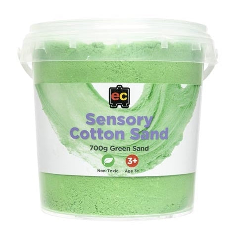 Sensory Cotton Sand - 700g Green EdColours Rata and Roo