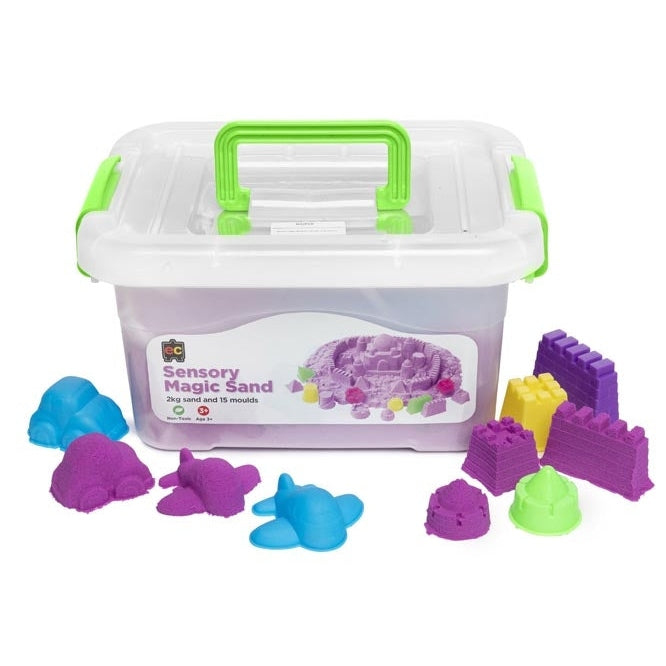 Sensory Magic Sand with Moulds - 2kg Purple EdColours Rata and Roo