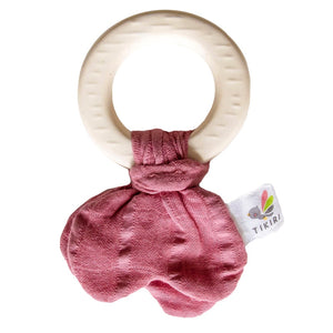 Tikiri Natural Rubber Teether - Dusty Pink Tikiri Rata and Roo