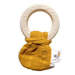 Tikiri Natural Rubber Teether - Mustard Tikiri Rata and Roo