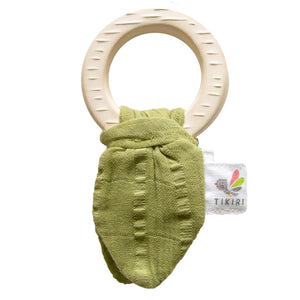 Tikiri Natural Rubber Teether - Sage Green Tikiri Rata and Roo