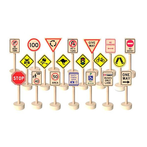 Wooden Australian Road Signs Fun Factory Rata and Roo