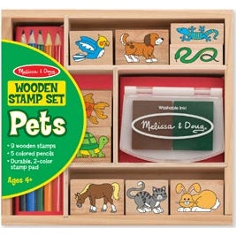 Wooden Stamp Set – Pets Melissa & Doug Rata and Roo