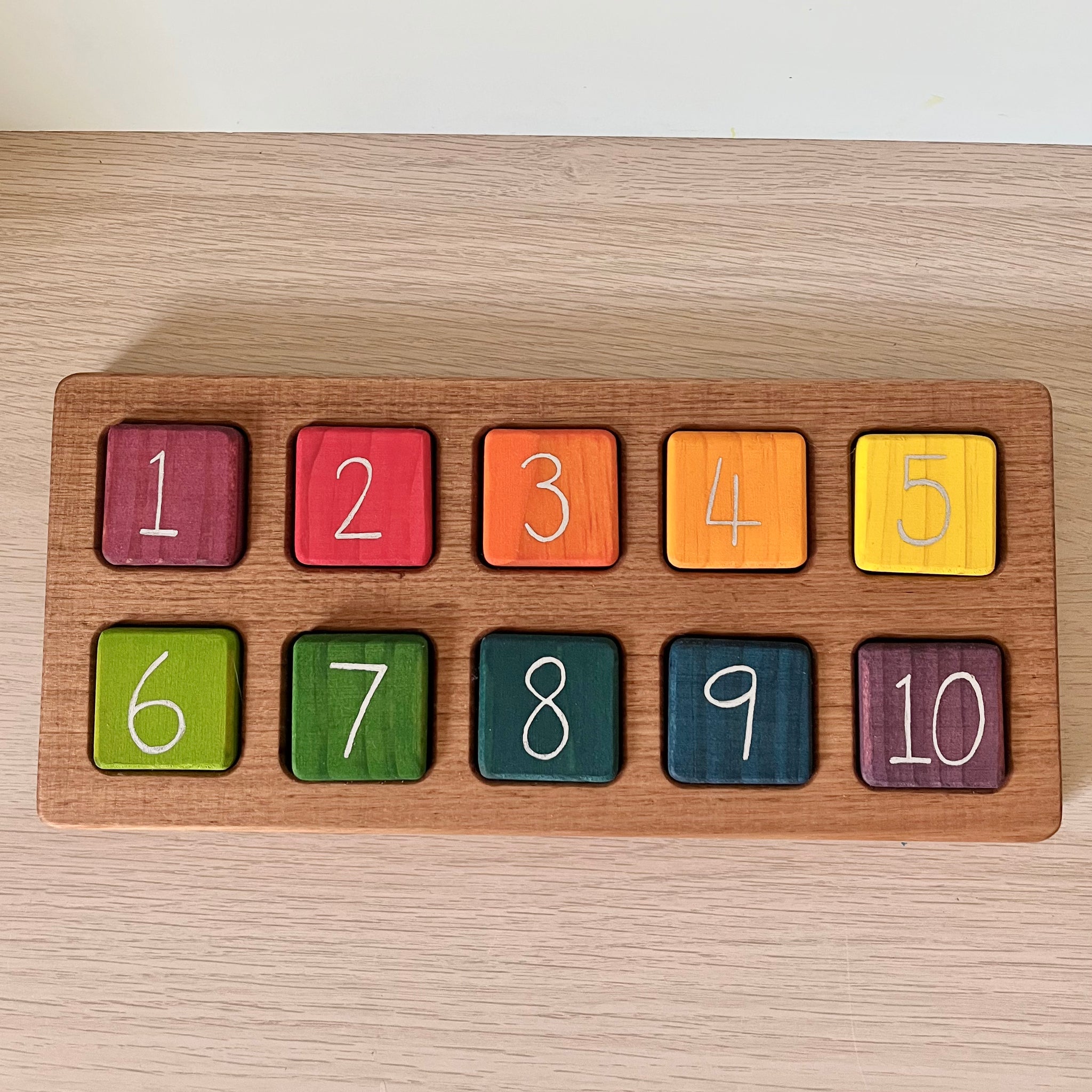 Rainbow Number Puzzle - 10 Frame