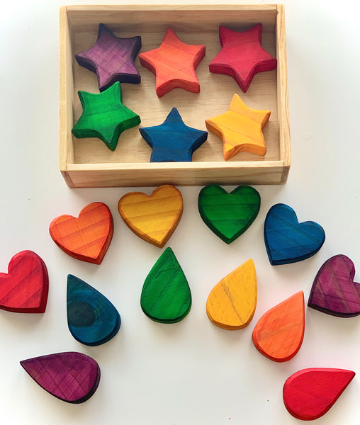 Solid Rainbow Sorting Shapes